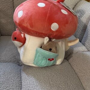 Mushroom Plush Toy with Animal Friends